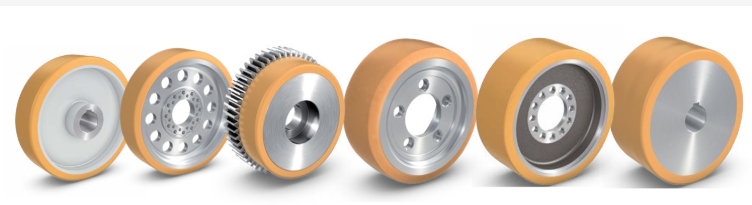 Polyurethane rubber drive wheels