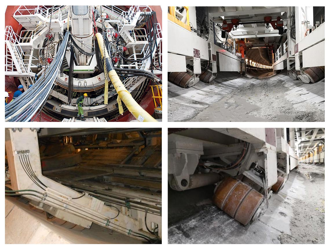 Polyurethane wheel for tunnel boring machine 