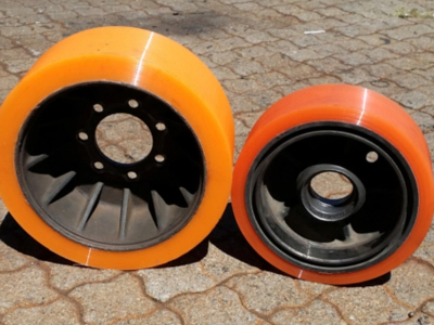 Polyurethane fork wheels