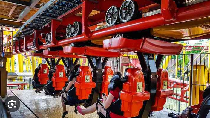 Suspended roller coaster wheels 