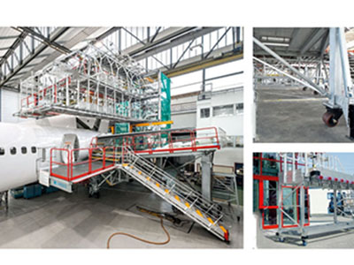 Polyurethane Wheels for Aircraft Maintenance Stairs