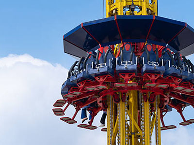 Polyurethane Guide Wheels for Free-Fall Drop Towers