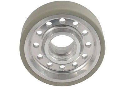 Polyurethane Tread on Cast Aluminum Core Wheel